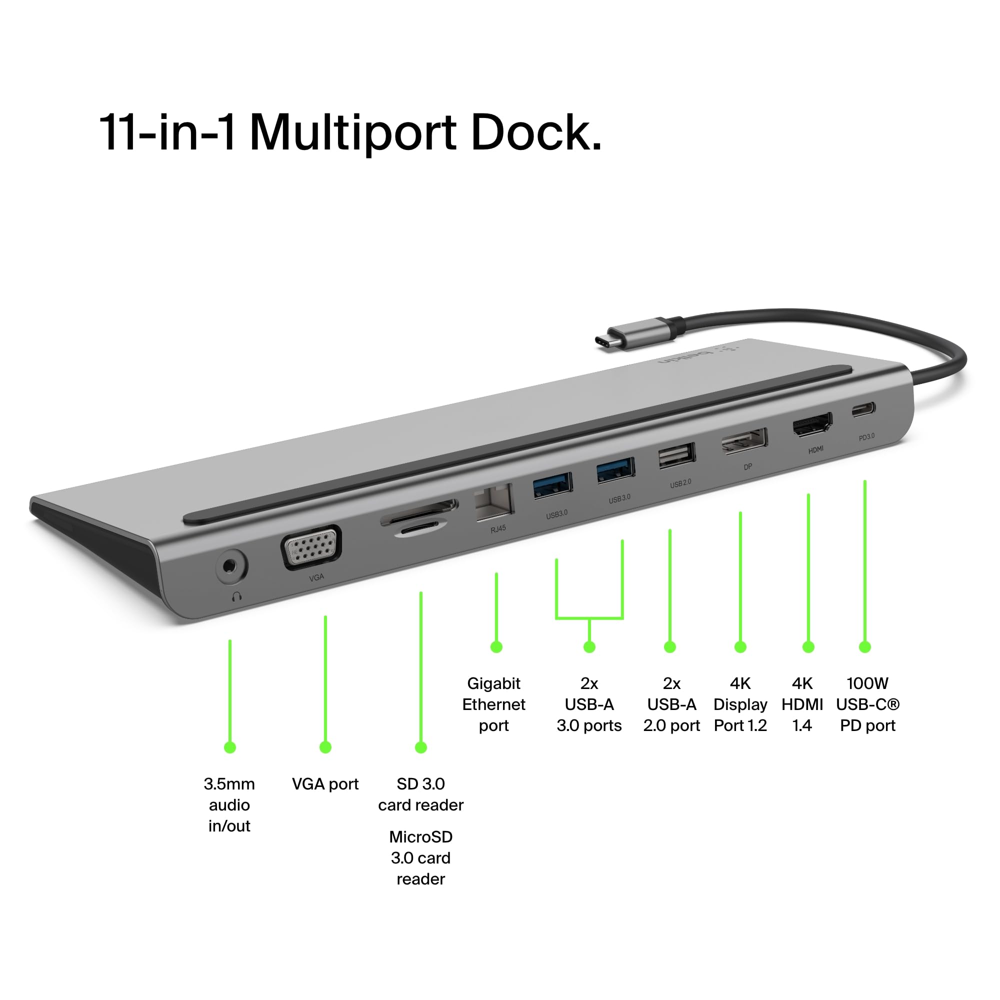 Belkin USB-Cハブ 11-in-1 Pro Dock Amazon.com: Belkin Connect 11-in-1 Universal USB-C Pro Dock